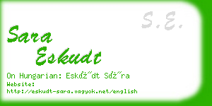 sara eskudt business card